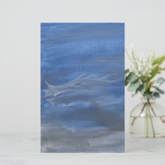 Smokey Dragon Briefpapier (Staand voorkant)