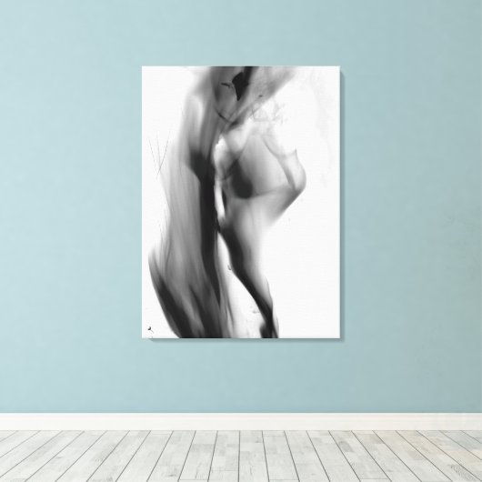 Smokey flames canvas afdruk (Insitu (Houten vloer))