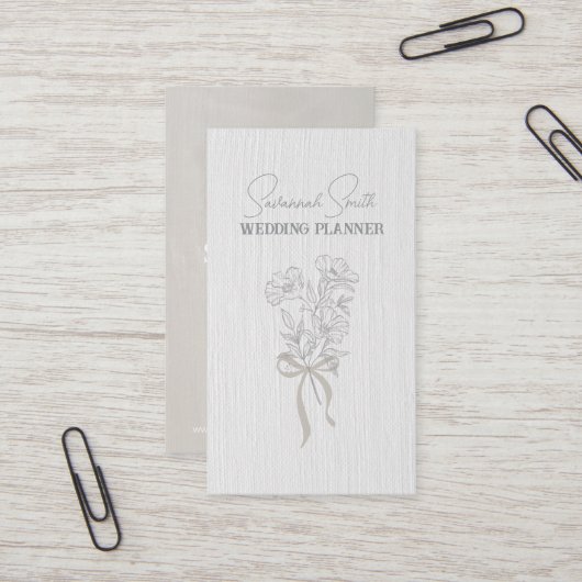 smokey floral visitekaartje (Voorkant / Achterkant in situ)