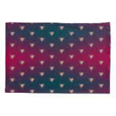 Smokey Fuschia en Fancy hart Kussensloop (Achterkant-Links)