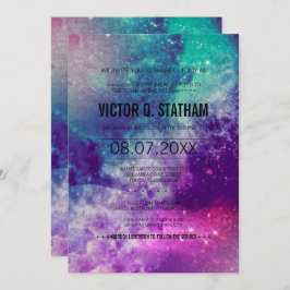 Smokey Galaxy Bar Mitswa Party Uitnodigen Kaart