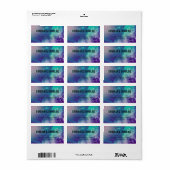 Smokey Galaxy Bruiloft Adresetiketten Etiket (Full Sheet)