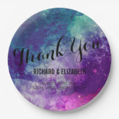 Smokey Galaxy Bruiloft Borden Papieren Bordje (Voorkant)