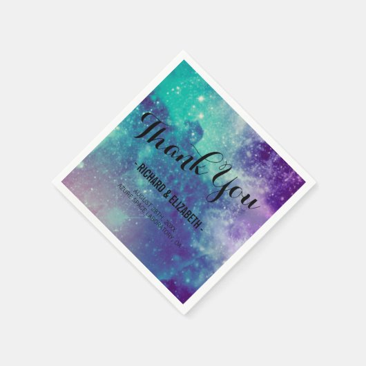 Smokey Galaxy Bruiloft servetten (Hoek)