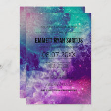 Smokey Galaxy Graduation Party Uitnodigen