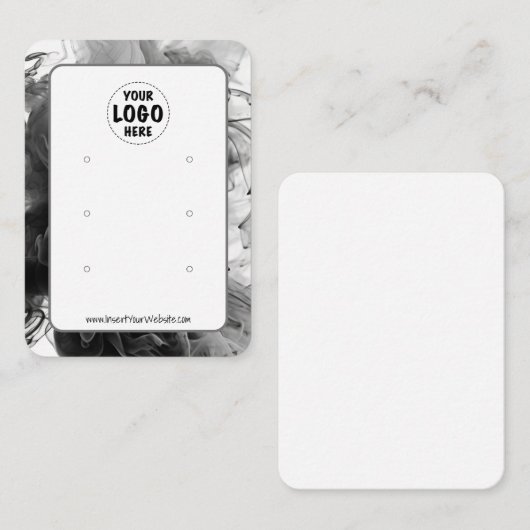 Smokey Gothic grote Multi Oorbel Display Combo Visitekaartje (Voorkant / Achterkant)