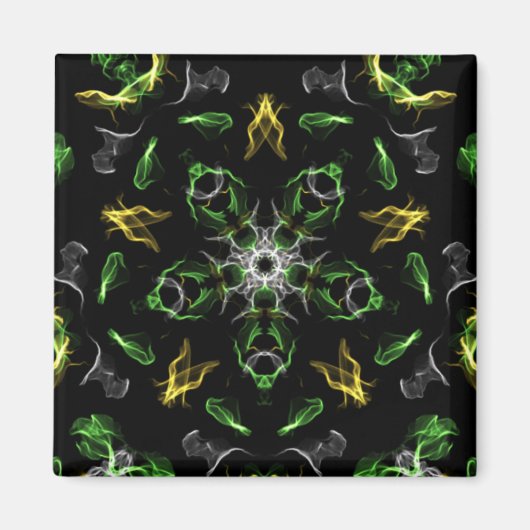 Smokey Green Mandala Digital Tekening Magneet (Voorkant)