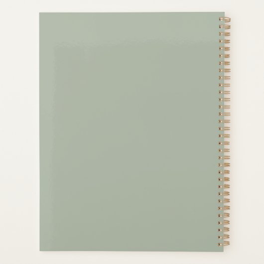 Smokey green planner (Achterkant)