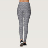 Smokey Grey Diamond Pattern Leggings vrouwen (Achterkant)