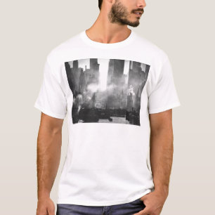 Smokey Gritty NYC Black en White Skyline T-shirt