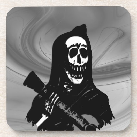 Smokey Guitar Skeleton Serenade Onderzetter (Voorkant)