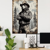  Smokey het Beer Hoge Resolutie Poster (Thuiskantoor)