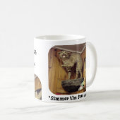 Smokey het bobcat zegt "Simmer Down". Koffiemok (Voorkant rechts)