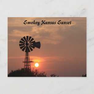 Smokey Kansas Sunset Briefkaart