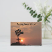 Smokey Kansas Sunset Briefkaart (Staand voorkant)