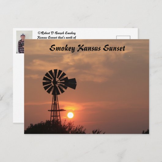 Smokey Kansas Sunset Briefkaart (Voorkant / Achterkant)