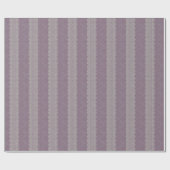  Smokey Mauve Damask Antiek Lace Stripe Cadeaupapier (Vlak)