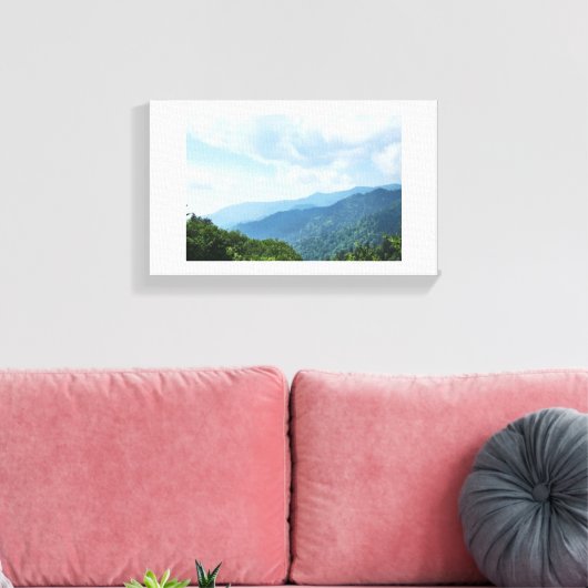 Smokey Mountain Canvas Afdruk (Insitu (Woonkamer))
