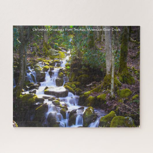Smokey Mountain River Creek. Jigzaag Puzzle Legpuzzel (Horizontaal)