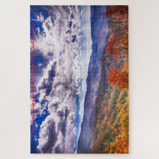 Smokey Mountain River Creek. kerstcadeautjes Legpuzzel (Verticaal)