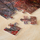 Smokey Mountain River Creek. Kerstgroeten Legpuzzel (Zijkant)
