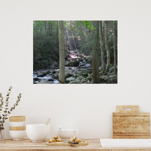 Smokey Mountain Stream Poster (Keuken)