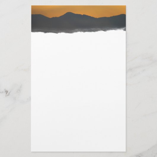 Smokey Mountain Sunrise Briefpapier (Voorkant)