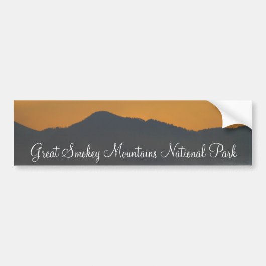 Smokey Mountain Sunrise Bumpersticker (Voorkant)