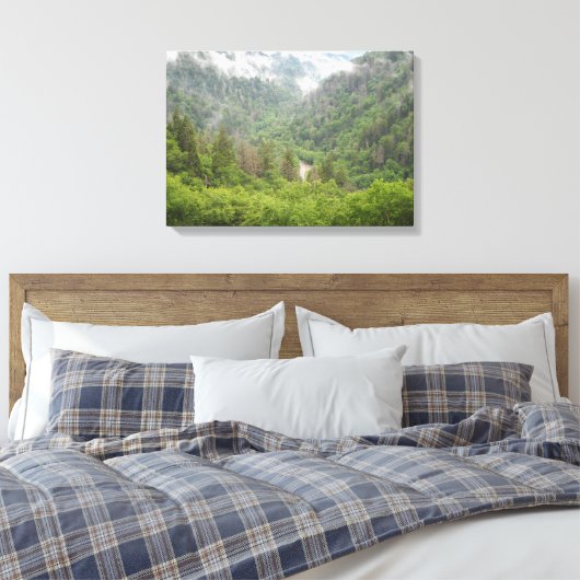 Smokey Mountains Canvas Afdruk (Insitu (Slaapkamer))