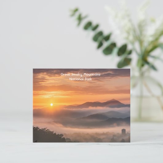 Smokey Mountains gezien vanuit Knoxville, Tennesse Briefkaart (Staand voorkant)