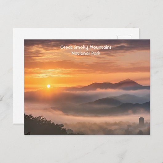 Smokey Mountains gezien vanuit Knoxville, Tennesse Briefkaart (Voorkant / Achterkant)