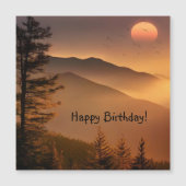 Smokey Mountains Happy Birthday Magnetic Card (Voorkant)