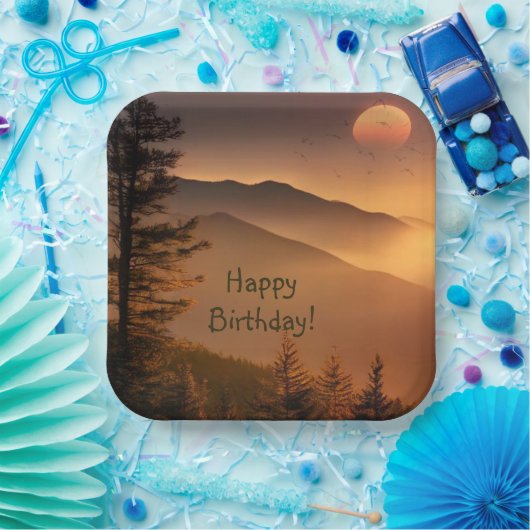 Smokey Mountains Papieren Bordje (Feest)