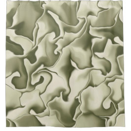 Smokey Olive Green en Tan Douchegordijn