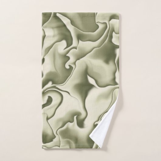 Smokey Olive Green en Tan Pattern Bad Handdoek (Handdoek)