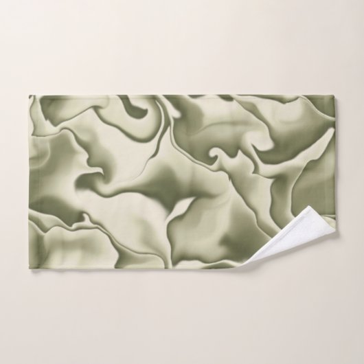 Smokey Olive Green en Tan Pattern Bad Handdoek (Handdoek)