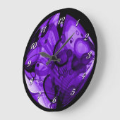Smokey Paarse Abstracte wandklok (Hoek)