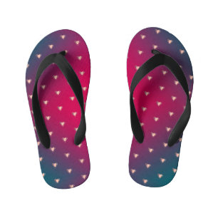Smokey Paarse warme harten Kinder Teenslippers