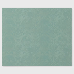  Smokey Pine Green Damask Alle gelegenheden Cadeaupapier