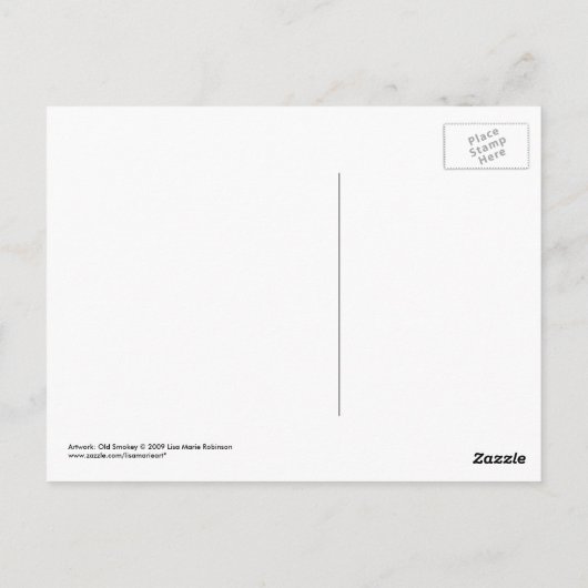 Smokey | Portret groene grijze munt Briefkaart (Achterkant)