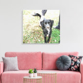 Smokey Poses for Camera Canvas Print (Insitu (Woonkamer))