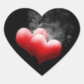 Smokey Red Hearts Stickers (Voorkant)