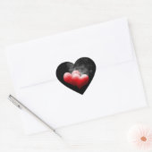 Smokey Red Hearts Stickers (Envelop)