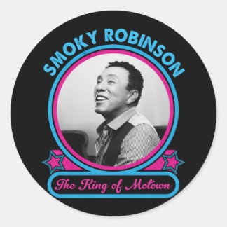Smokey Robinson De koning van Motown Ronde Sticker