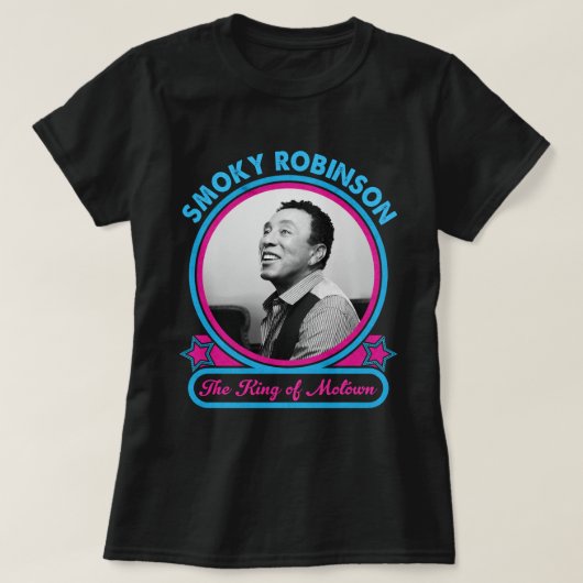 Smokey Robinson De koning van Motown T-shirt (Design voorkant)