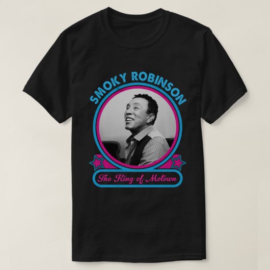 Smokey Robinson De koning van Motown T-shirt (Design voorkant)