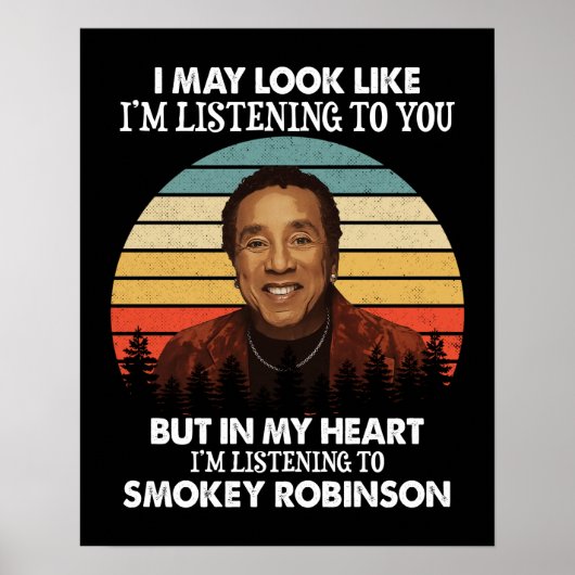 Smokey Robinson's Lovers Gift Mannen Vrouwen Poster (Voorkant)