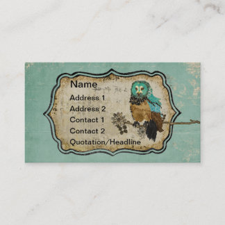  Smokey Roos Owl Visitekaartje/Labels Visitekaartje