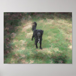 Smokey Soft and Simple Abstract Painting Poster