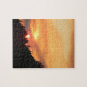 Smokey Sunset over de bergen... Legpuzzel (Horizontaal)